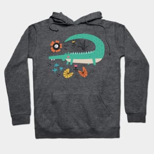 Happy Green Crocodile Hoodie